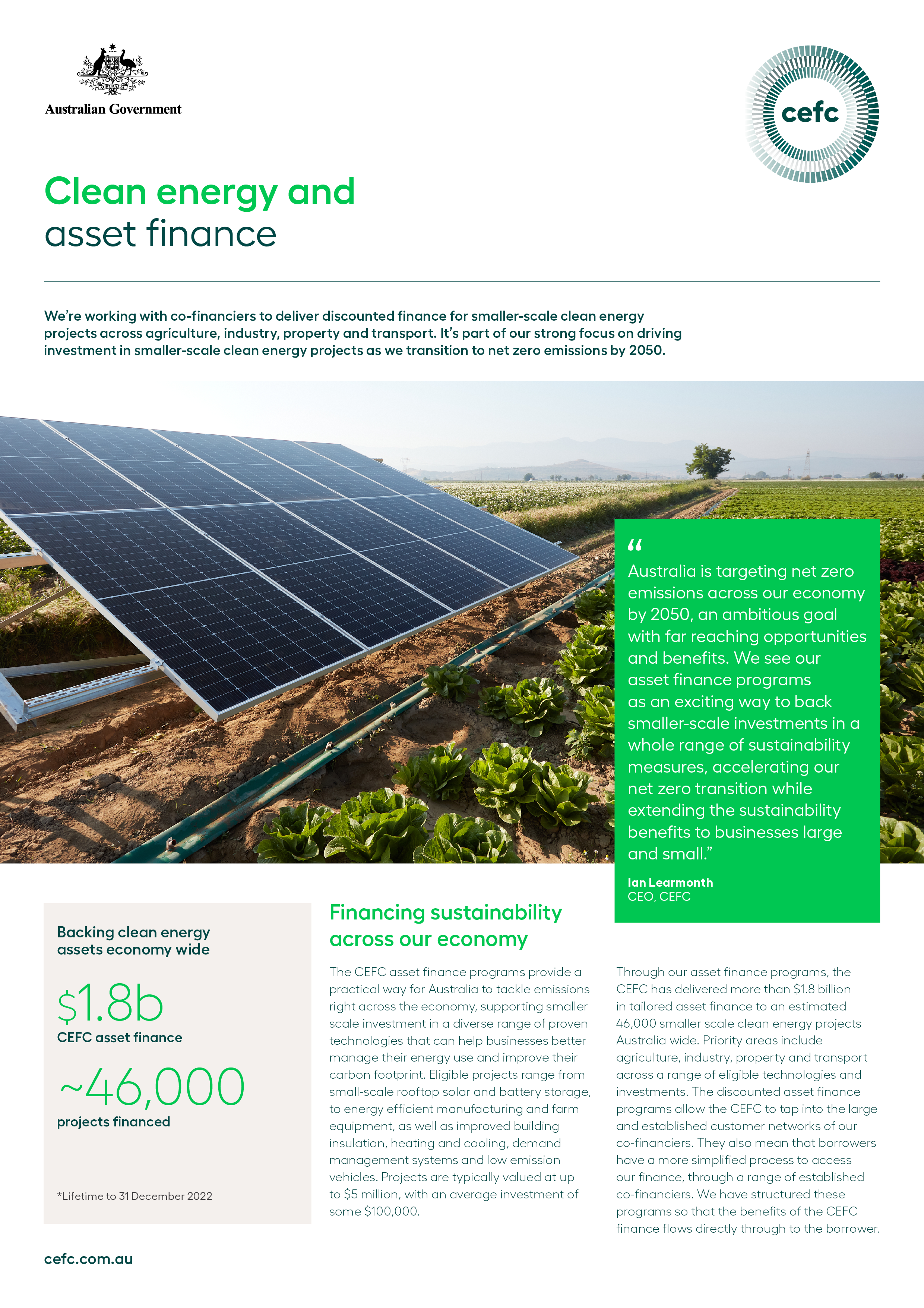 CEFC Investmentinsights Assetfinance April2023 2