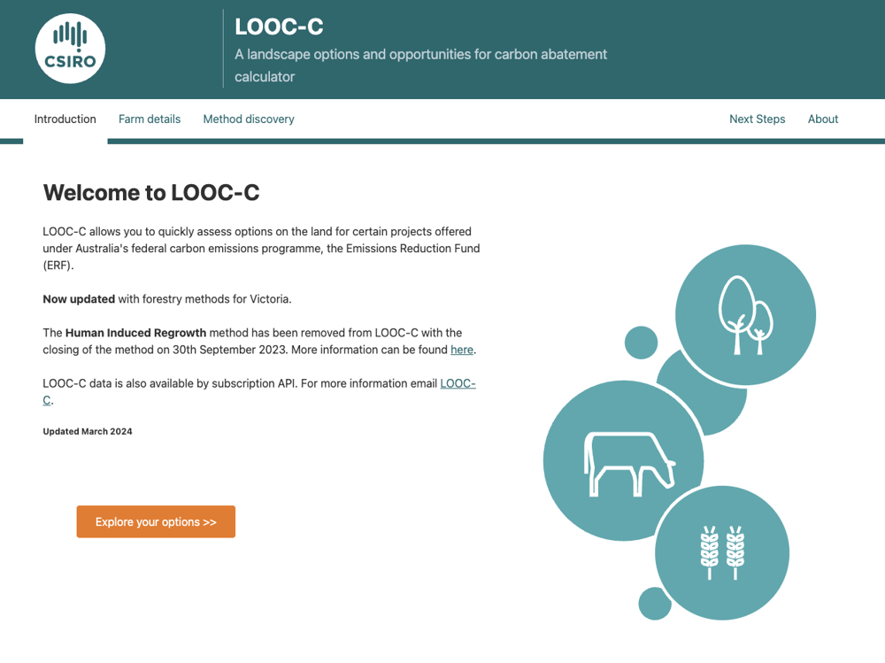 LOOC-C: A landscape options and opportunities for carbon abatement calculator