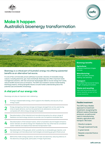 CEFC Investmentinsights Bioenergy