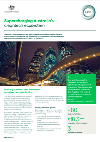 Supercharging Australia's Cleantech Ecosystem