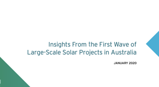 Insights from the first wave of large-scale solar projects in Australia